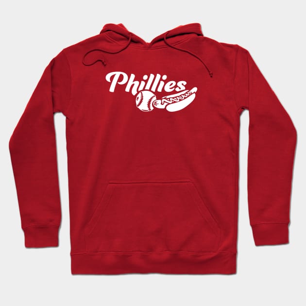 Phillies Ball and Dog Hoodie by Throwzack